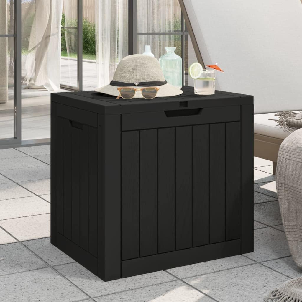 Patio Storage Box, Outdoor Storage Box Outdoor Storage Bench Delivery Boxes For Outside Deck Box Suitable For Gardens Backyard Pool Patios Black 21.9