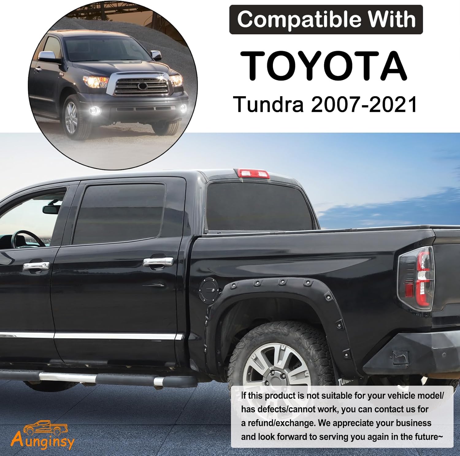 Aunginsy Car Fuel Tank Cap Replacement Anti-theft Lock Cap Fit Toyot@a Tundra 2007-2021 Truck Door Locking Gas Cap Tank Cover Fuel Filler Door Protector with Lock Trim Cover Decoration Kit Accessories