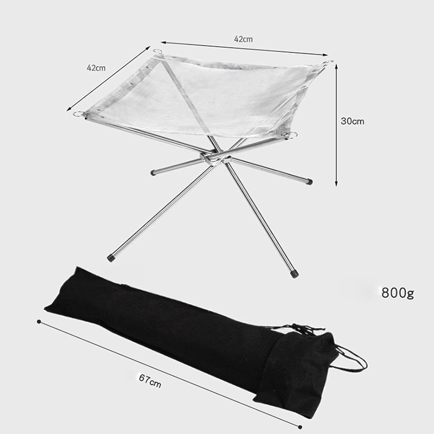 Fire Pit Portable Outdoor Fire Pit, Folding Campfire Rack Outdoor Camping Incinerator Barbecue Burning Fire, Folding Wood Stove Toolset Toolkits