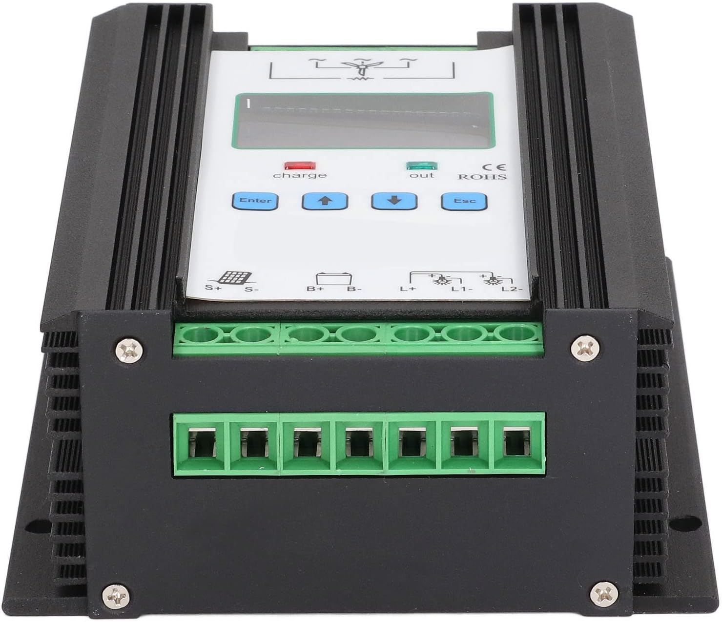 Wind Solar Hybrid Controller 12V , Digital Intelligent Control, Boost Charge Controller MPPT - High Charging Efficiency, Multi ion, for Off-Grid Power Systems