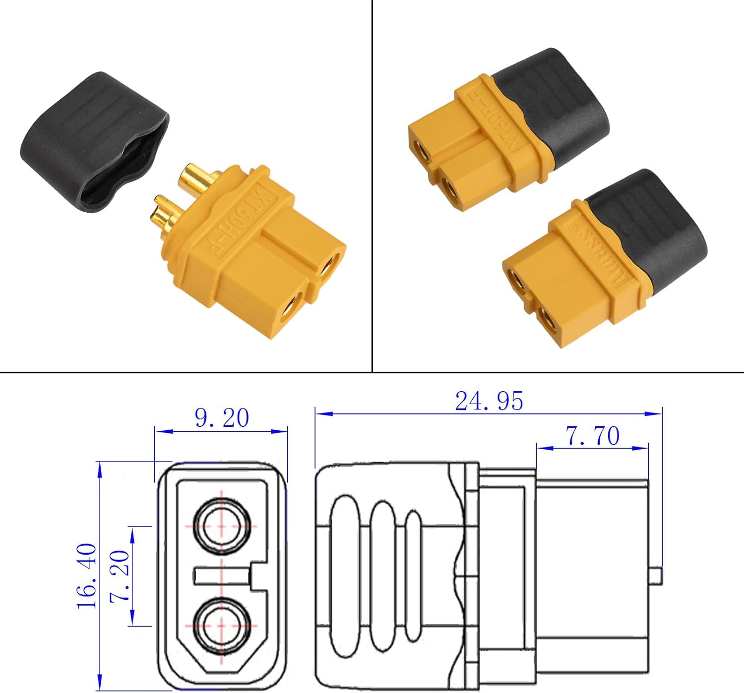 12AWG 75FT XT60 Solar Cable 2 10 25 35 50 75 100FT XT60 Extension Cable Solar Panel Connector to XT60 Connector for Portable Power Station (75FT)