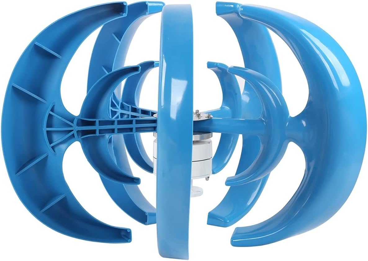 5 Blade Wind Generator 3000W 12V/ 24V Lantern Wind Turbine Kit Electricity Producer Equipment Home Power Energy Kit for Home, Camping& Boat Use
