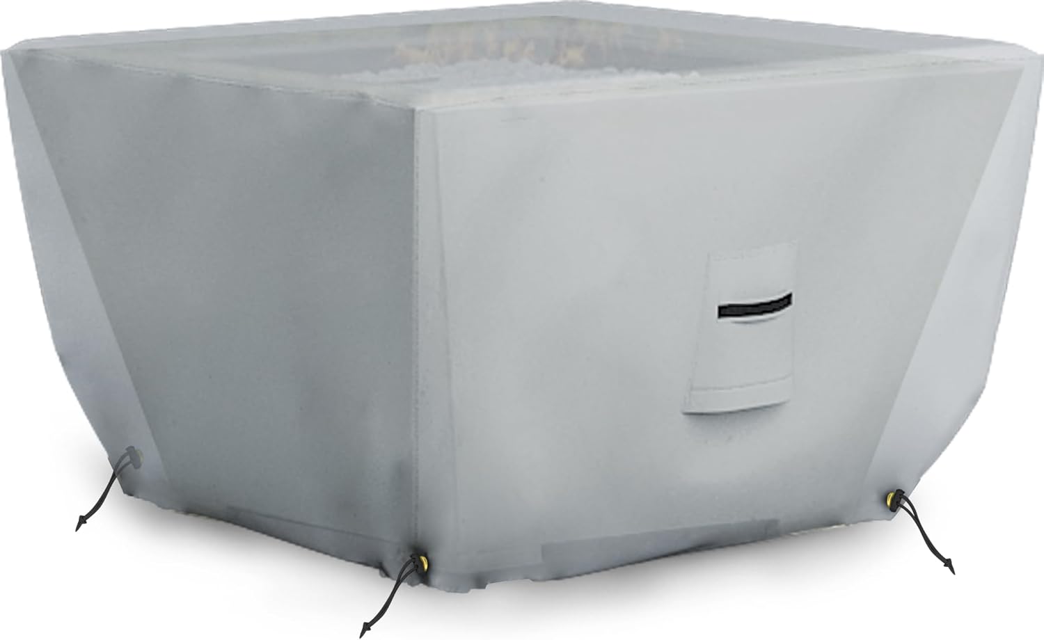Covers & all Square Fire Pit Cover, Heavy Duty 18 Oz Waterproof UV & Weather Resistant Protector, Patio Lawn Garden Backyard Outside Fireplace, Air Vents Drawstrings (52