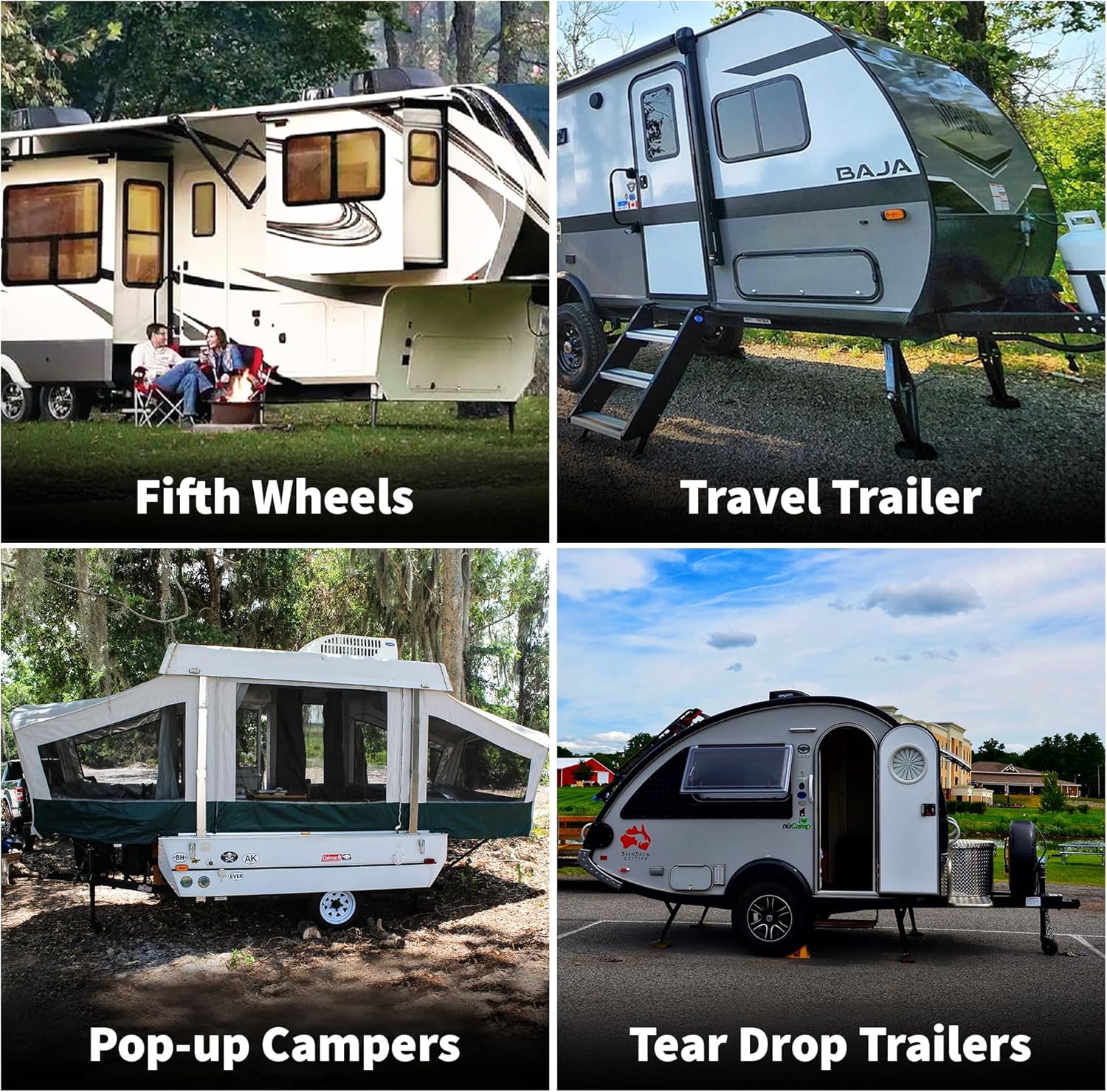 SnapPad SnapJack® QD (Pack of 4) | Four-Point Trailer Jack Stands Featuring 5.5