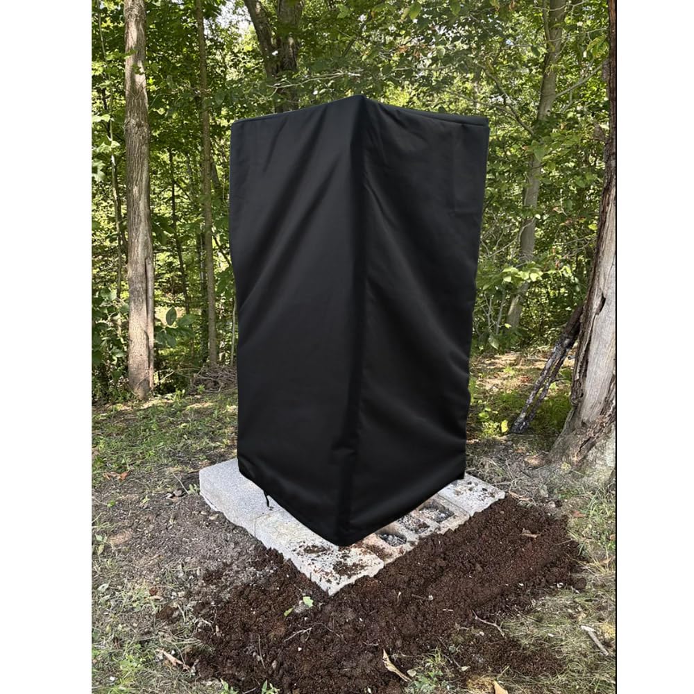 Burn Cage Cover for XXL Large Cage Incinerator Fire Pit Waterproof Heavy Duty Tall Square Burn Barrels Cover