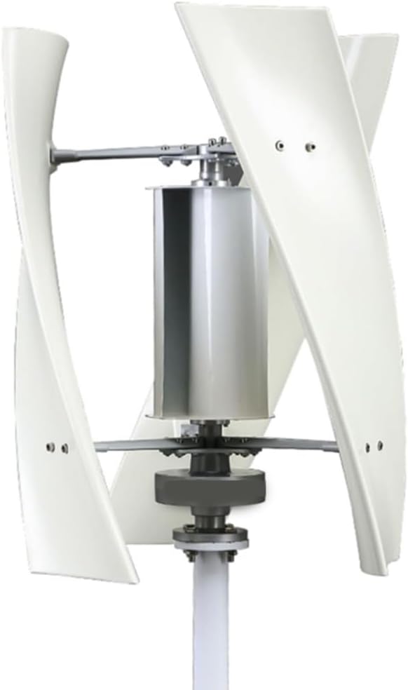 220V 12V 24V 48V Magnetic Levitation Wind Turbine 12000W No Noise Vertical Axis Wind Turbine Generator,with MPPT Controller for Home Street Lighting(White)