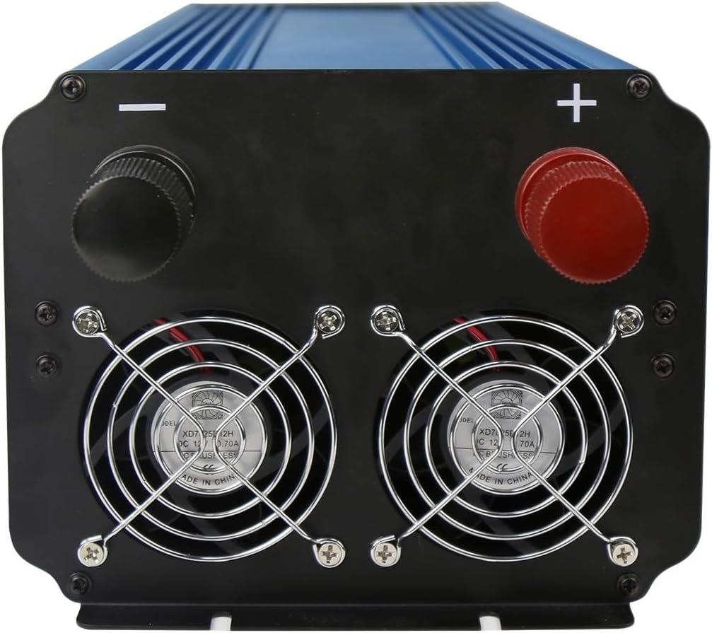 Power Inverters 800W 1000W 1500W 2000W 2500W 3000W 12/24V DC to 110/120/220/240V AC Converter for Vehicles USB Ports Car Charger Adapter with a Cigarette Lighter Ports Plug Outlet(3000W)