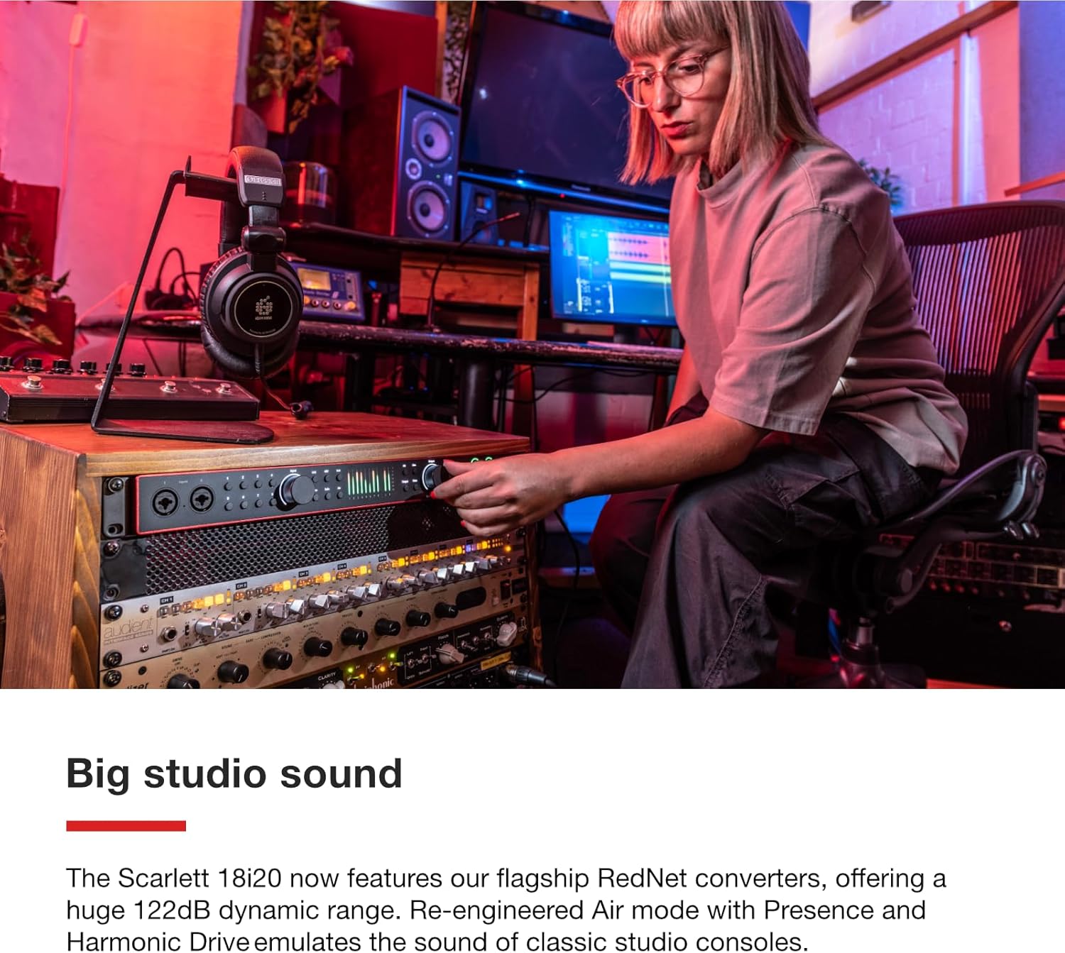 Focusrite Scarlett 18i20 4th Gen USB Audio Interface, for Multitrack Recording, Music Production and Podcasting — High-Fidelity, Studio Quality Recording, and All the Software You Need to Record