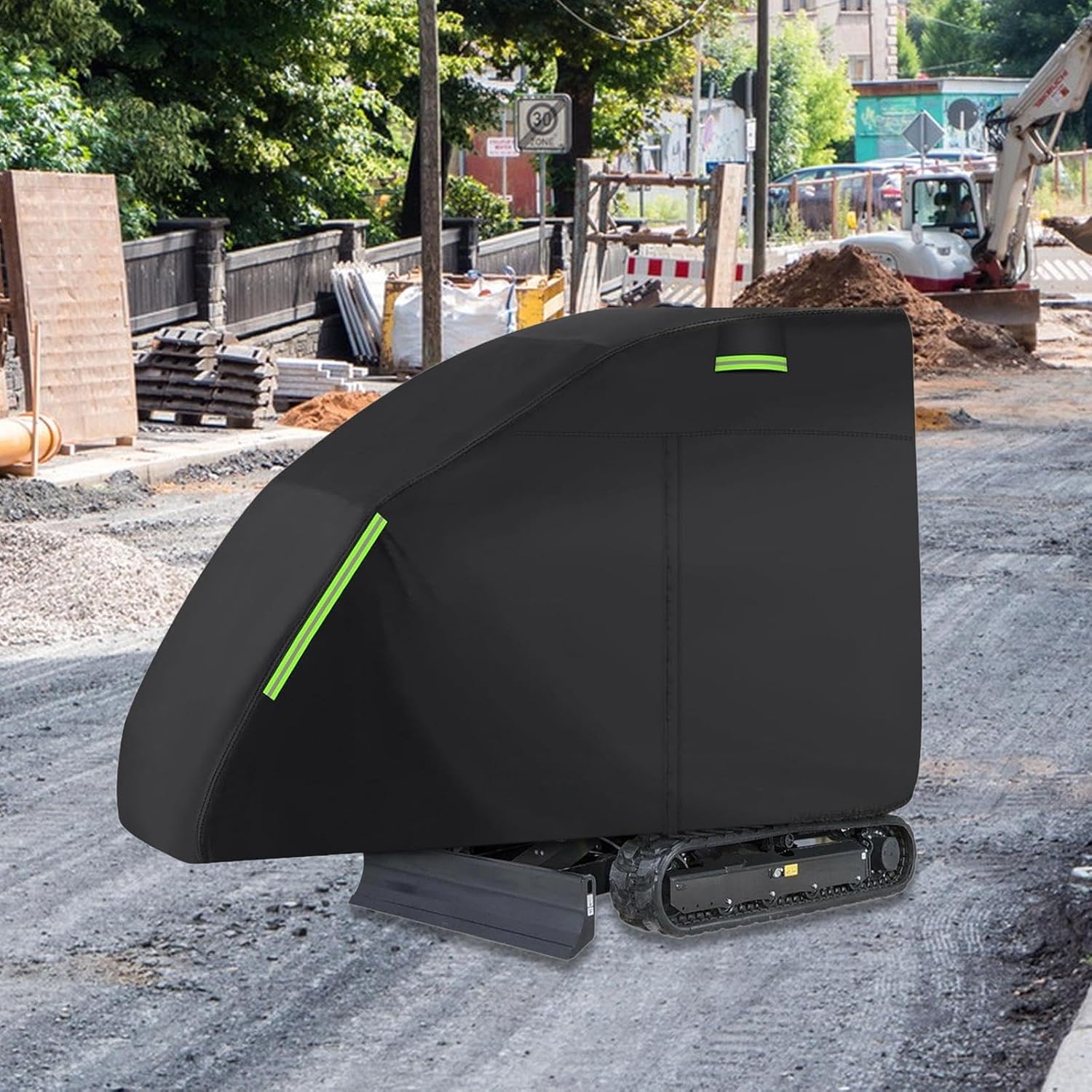 Waterproof Generator Cover with Reflective Strips KX015-4 for Outdoor Sun Protection, Gardening, Lawn, Garage- 210d