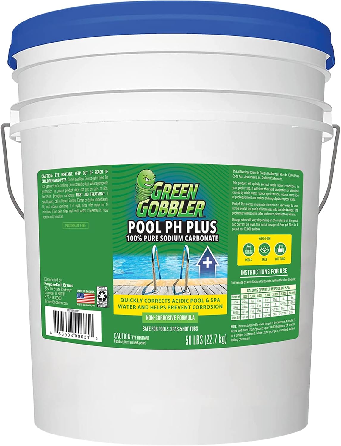 Pool & Spa pH Increaser (Pure Soda Ash, Sodium Carbonate) (50 lb)