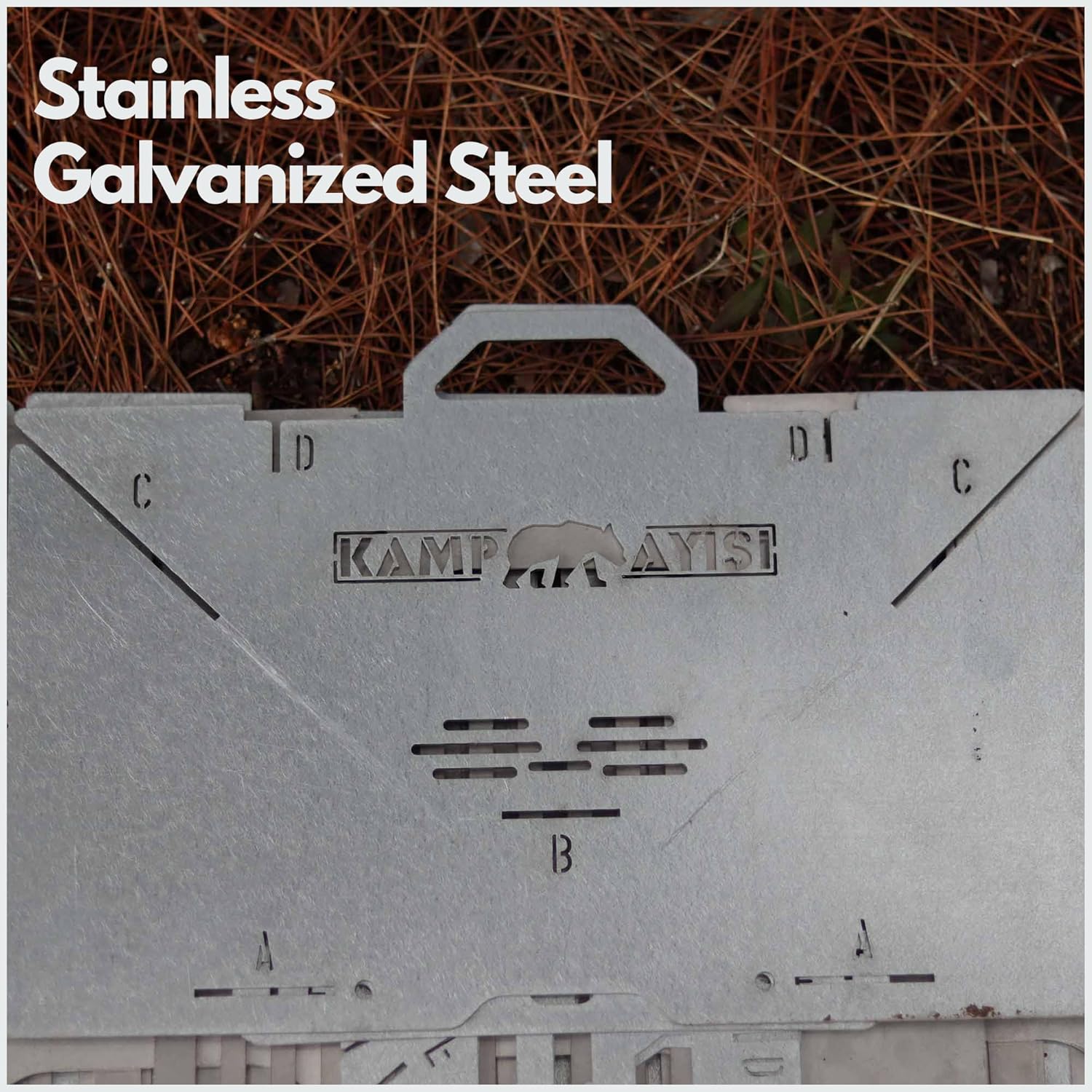 Fish Grilled BBQ & Fire Pit | Portable, Durable, 2mm Galvanized Steel | With Foldable Special Box