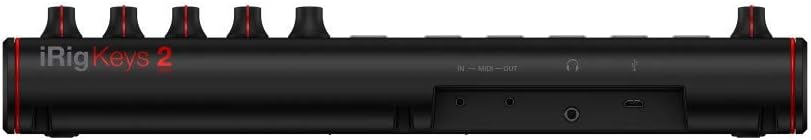 IK Multimedia iRig Keys 2 Mini portable keyboard MIDI controller with 25 velocity-sensitive synth-action mini keys and headphone output, for iPhone, iPad, Mac, PC, Android