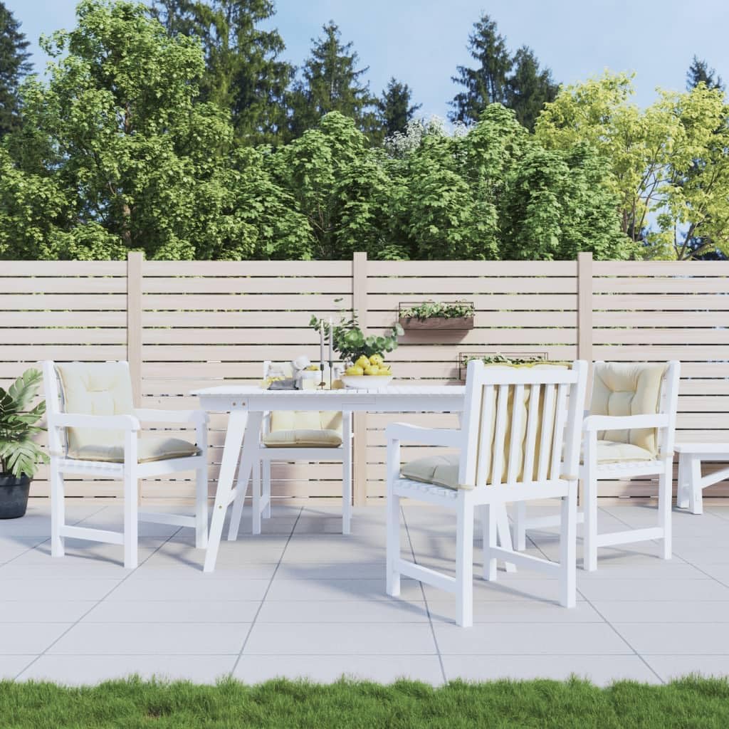 Garden Lowback Chair Cushions 4 pcs Cream 39.4