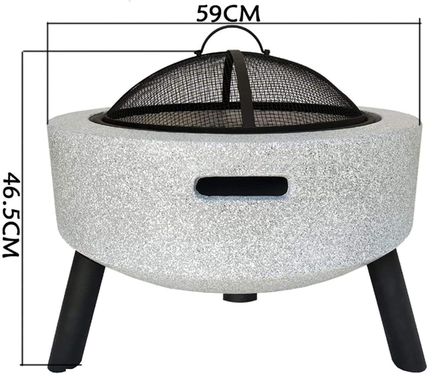 Outdoor Fire Pit Outdoor Fire Pits Fire Bowl, Magnesia Barbecue Grill, Used for Outdoor Garden Fire Pit Heating/Barbecuing, Garden Terrace, White