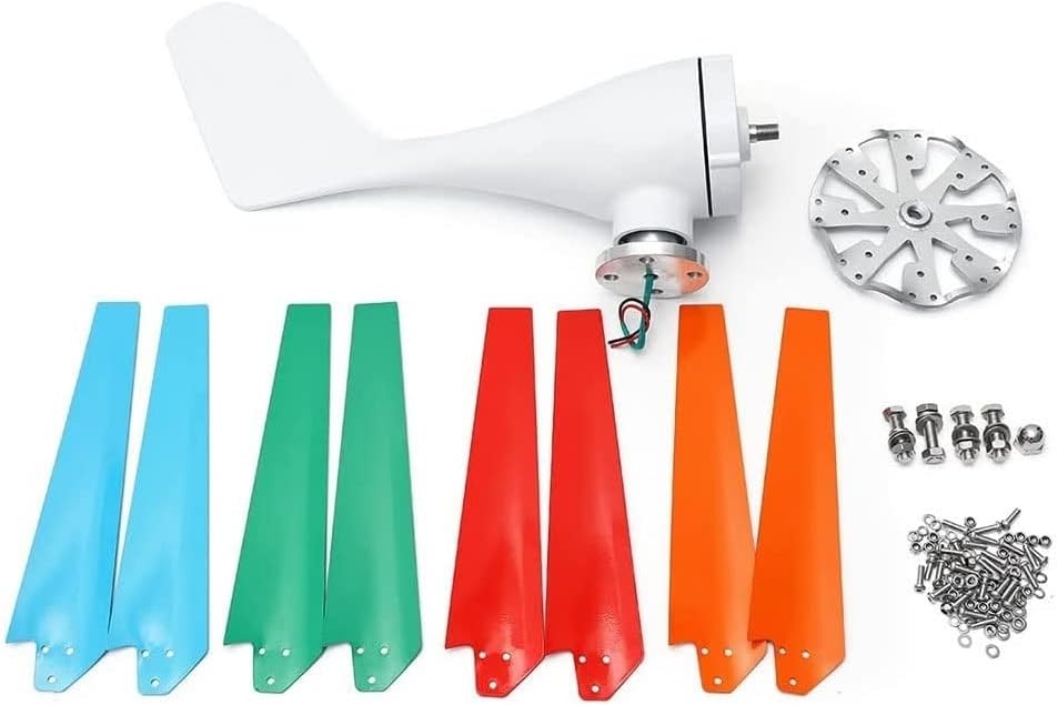 8 Blades Wind Turbine Generator Nylon Fiber Wind Generator 12v 24v Free Energy Windmill Generator with Controller for Home