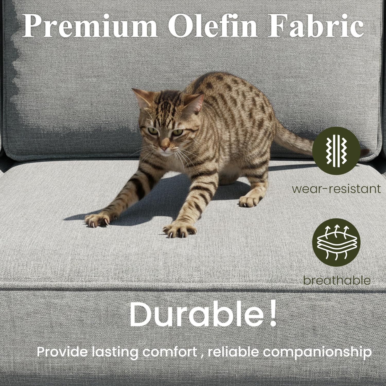 LayinSun 5 Pieces Aluminum Patio Furniture Set with Fire Pit Table, Oversized Seat with Hight Back, Outdoor Conversation Sets for Porch, Balcony, Deck