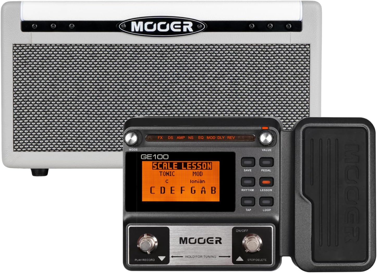 MOOER GE100 Multi Effects Guitar Practice Pedal SD30i Intelligent 30W Guitar Amp Stereo Amplfier