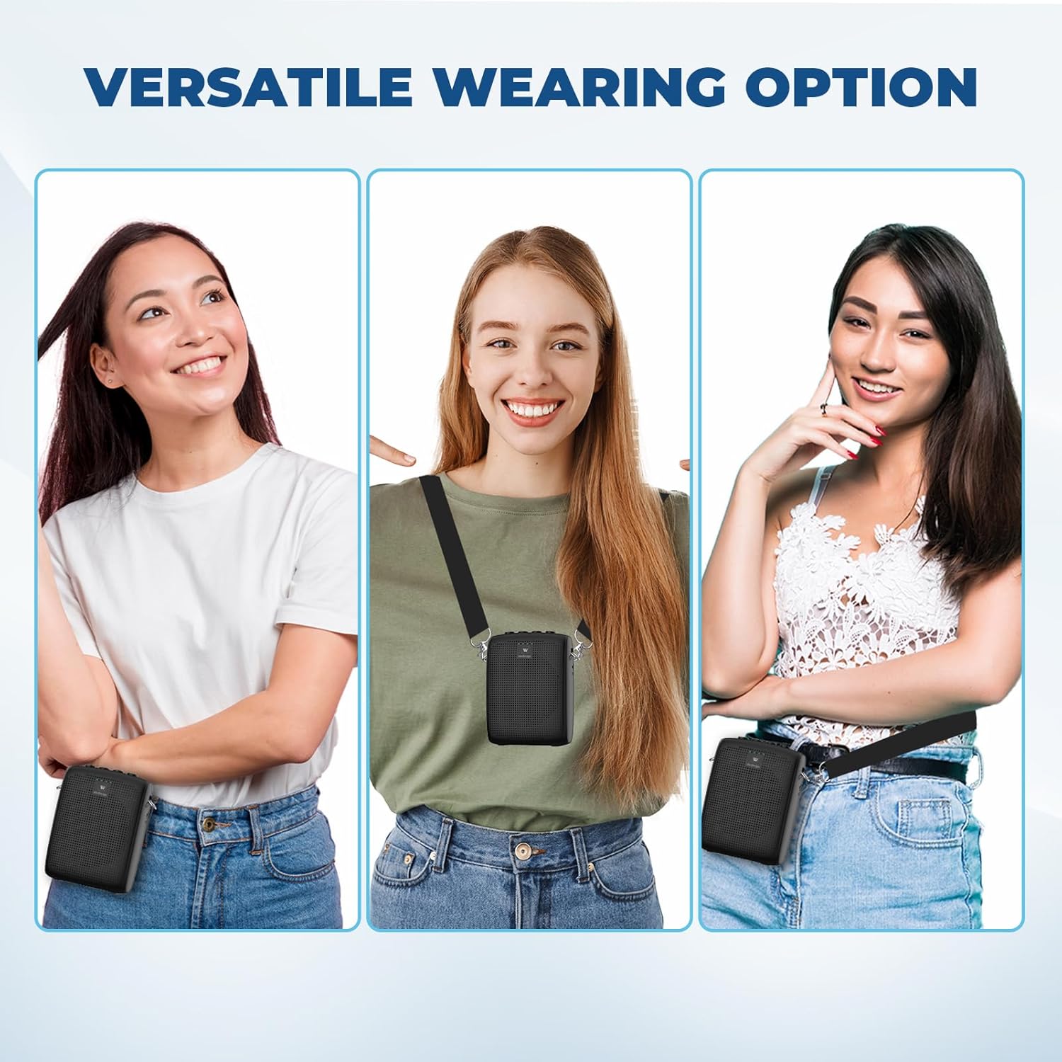 WinBridge Wireless Voice Amplifier with Microphone for Teachers, Portable PA System with Bluetooth Handheld Mic, Portable Speaker Mic Set, Cardioid Pickup for Classroom, Outdoor, Public Speaking WB009