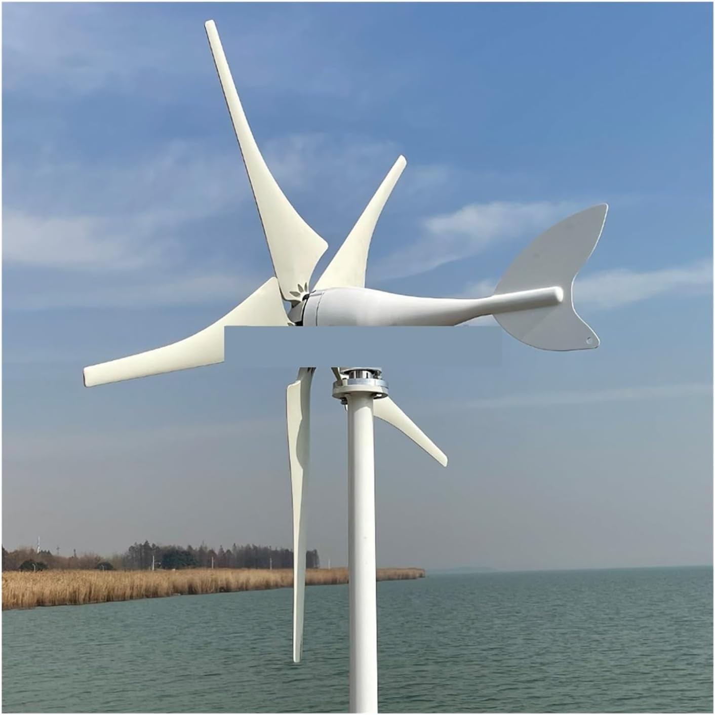 5000W Wind Turbine Generator Wind Power Complete System Kit for Home Appliance Electric Generator Camping Low Starting Speed for Home(Hybrid Control,12V)