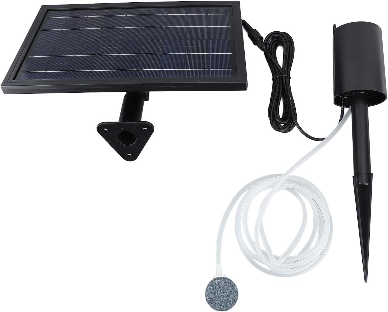 8W Solar Pond Aerator 3 Modes Battery Powered Solar Air Pump Kit with Air Hose and Bubble Stones Solar Aquarium Air Pump Pool Aerator for Pond Stock Tank Fishing Hydroponics