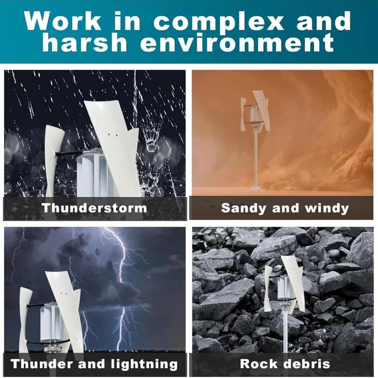 5000w Noiseless Vertical Magnetic Wind Turbine 3 Blades for Home Vertical 12v 24v Complete Self-Consumption Wind Turbine Kit, for Terrace, Marine, Boat,24V