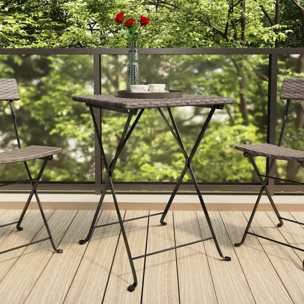 Folding Bistro Table Gray 21.7