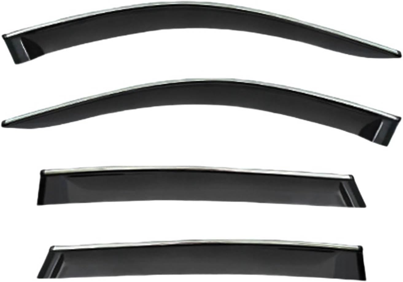 Window Deflectors for BMW X6 MK3-G06 2020+, Sun Rain Guard Window Visors Vent Shades with Bright Stripes Car Accessories