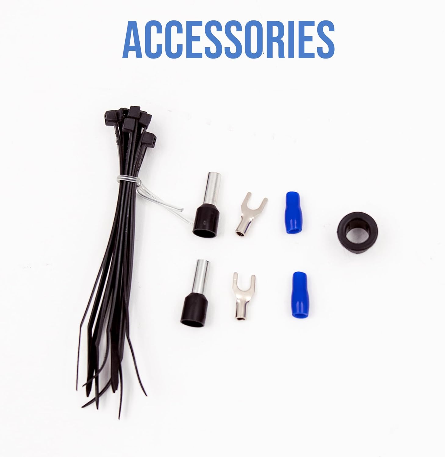 Elite Audio Pro-Economy Series Amplifier Wiring Kit - 5000 Watt Max Power, Tinned Copper Cables, 2-Channel RCA Cable, Mini-ANL Fuse Holder, Install Kit - PROECK-0 (8-Gauge)