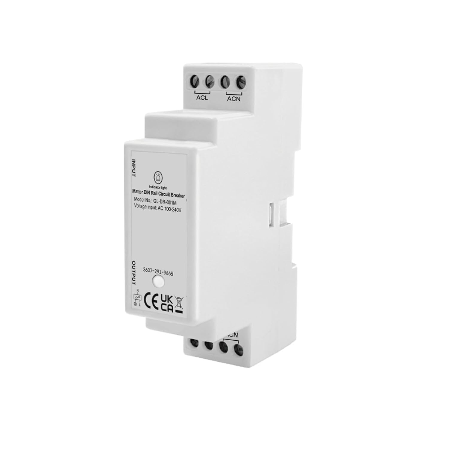 DIN Rail Circuit Breaker max. 16A On/Off
