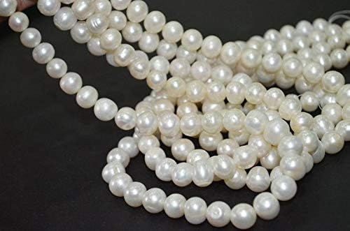 13 inch natural beads strand of 10-11mm smooth rondelle fresh water pearl gemstone beads for DIY jewelry - necklace, bracelet, earring, ring.