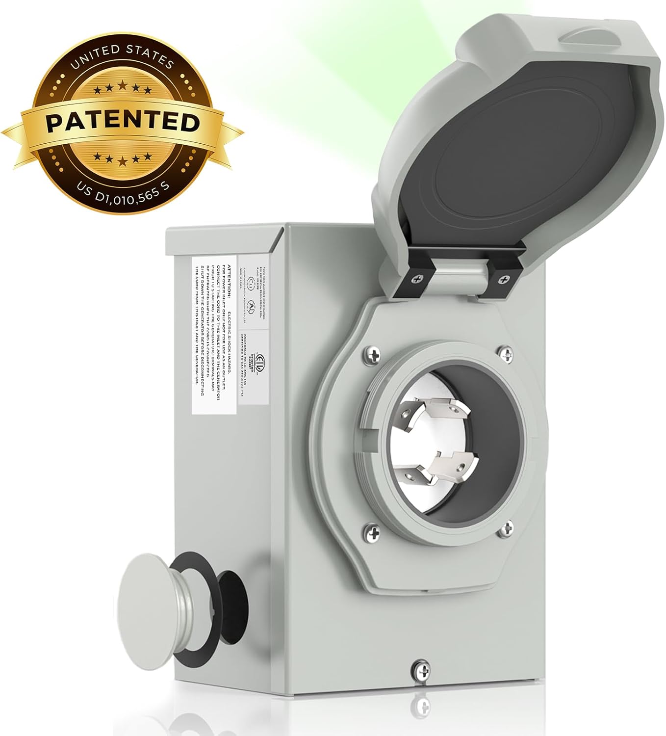 30 Amp Generator Cord 100FT and Power Inlet Box, Pre-Drilled 30 Amp Generator Inlet Box with Cord, NEMA L14-30P to L14-30R Generator Cord Waterproof Combo Kit, ETL Listed