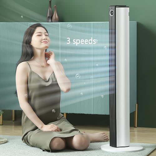Quiet Oscillating Bladeless Fan with Remote，Tower Fans for Bedroom，Air Circulation Fan，Pedestal Fan ，Used with an Air Conditioner, It Can Quickly Balance The Indoor Temperature(106cm(41.7in))