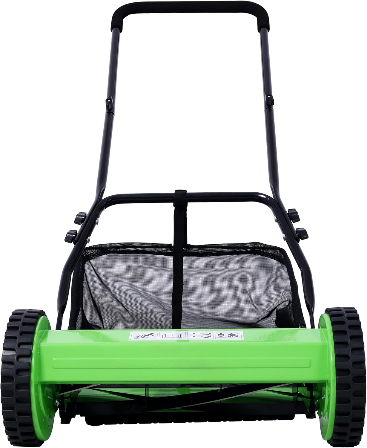 14-inch 5-Blade Push Reel Mower, Adjustable Cutting Height with Grass Catcher 5 Steel Blades Easy to Use for a Green Healthy Lawn,Suitable for Farms, Parks, Yards and Courts (Green)