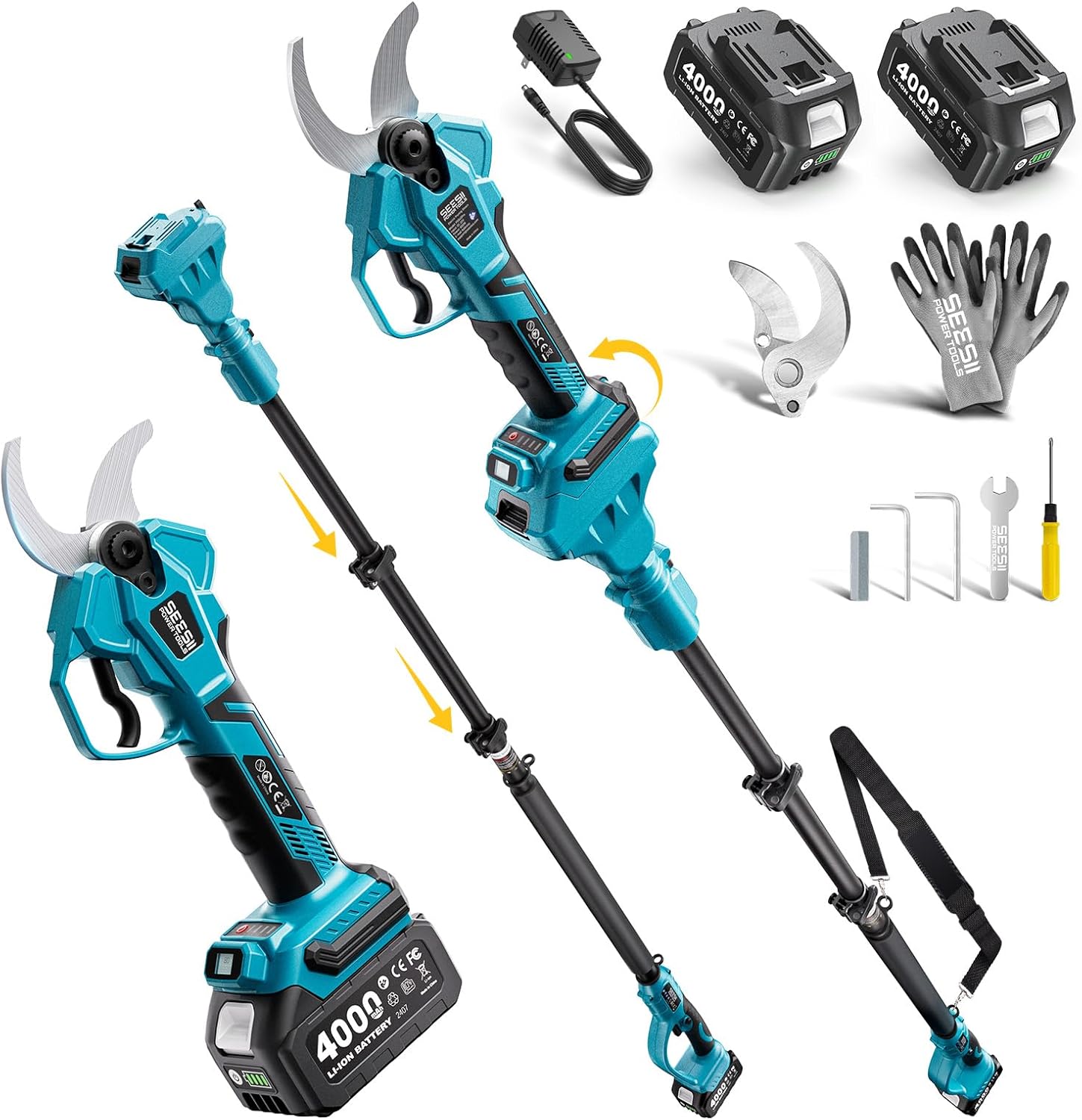 SEESII 2-in-1 Pole Pruning Shears: 1.6