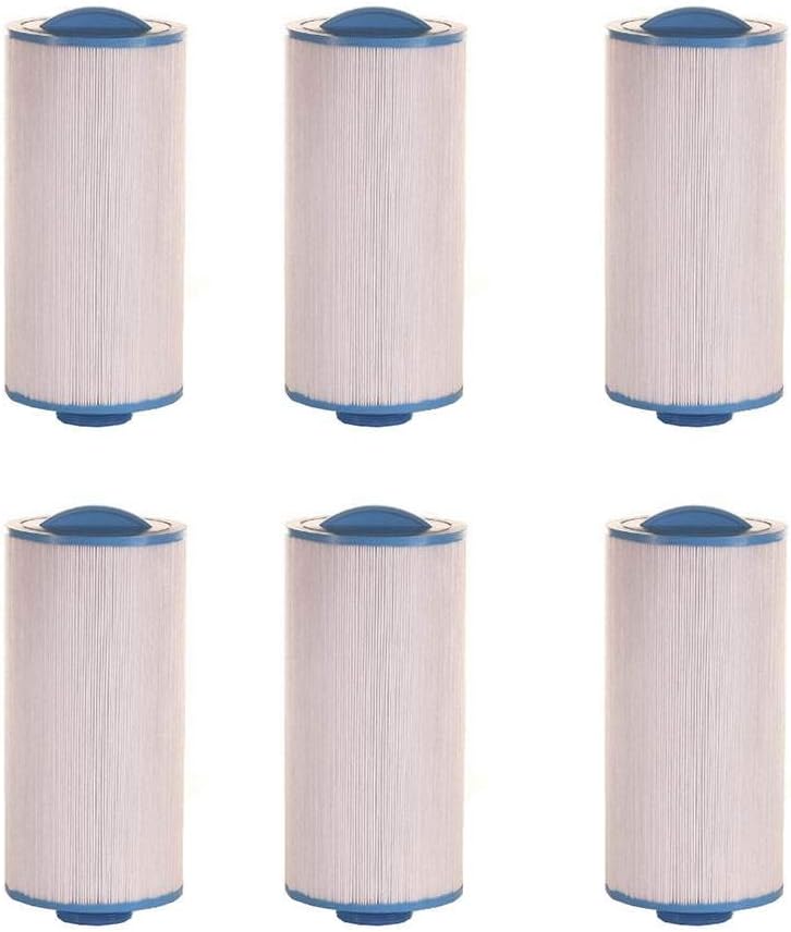Unicel 5CH-402 40 Square Foot Media Replacement Hot Tub Spa Filter Cartridge with 204 Pleats (6 Pack)