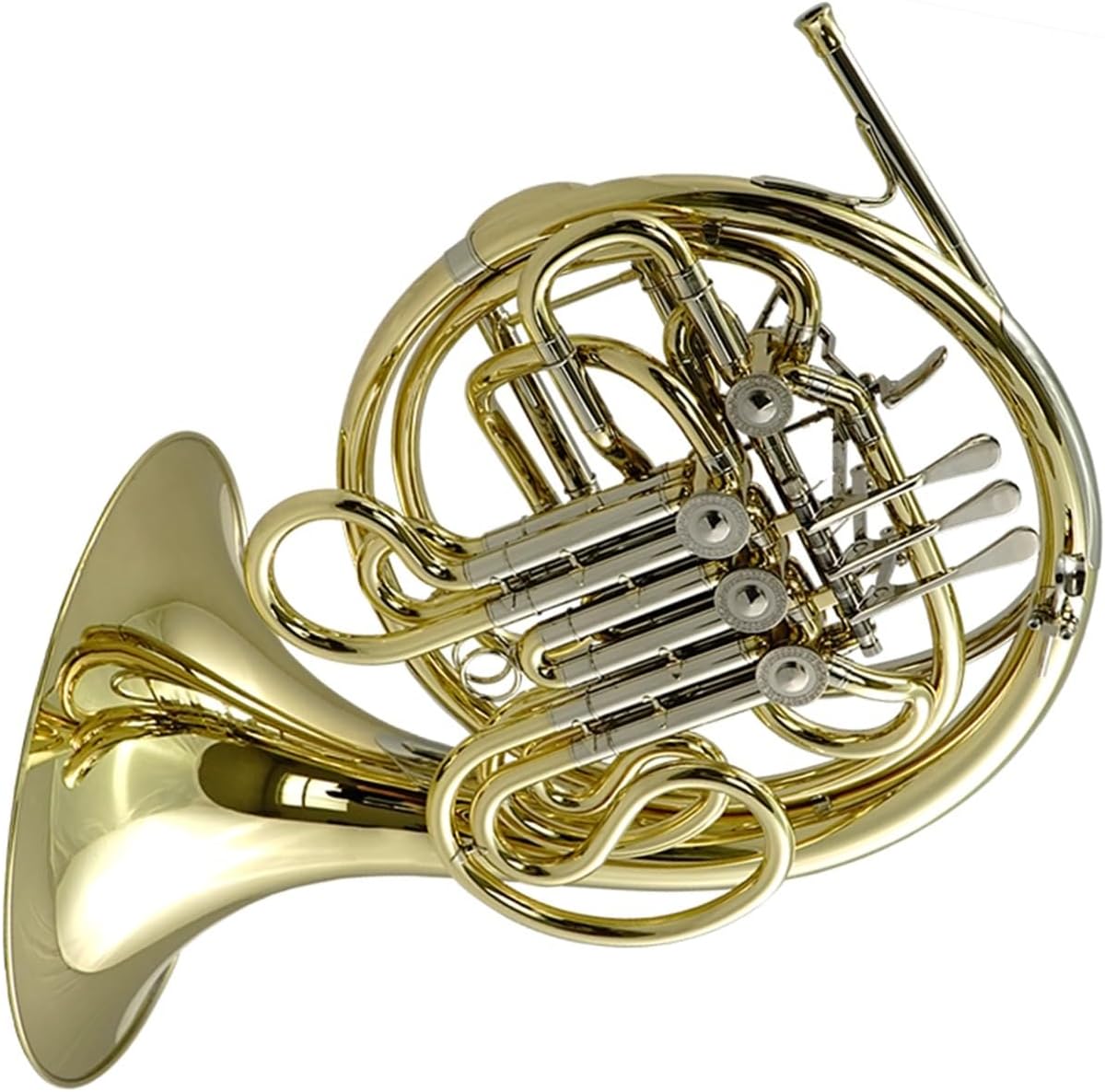 4 Key French Horn Double Row Four Key French Horn In B/F For Playing Or Practicing Brass Instruments