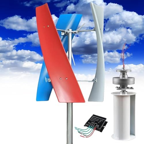 16000W Horizontal Wind Turbine Generator Kit - 3 Blades with Charge Controller, 12V/24V/48V/110V/220V Output, Efficient Vertical Energy Solution for Home & Off-Grid Use