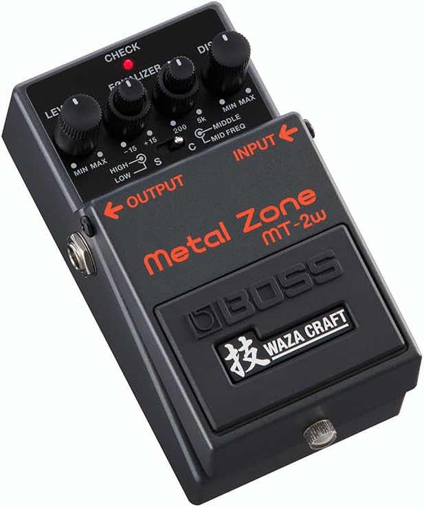 BOSS MT-2W WAZA Craft Metal Zone Guitar Pedal (MT-2W), Black