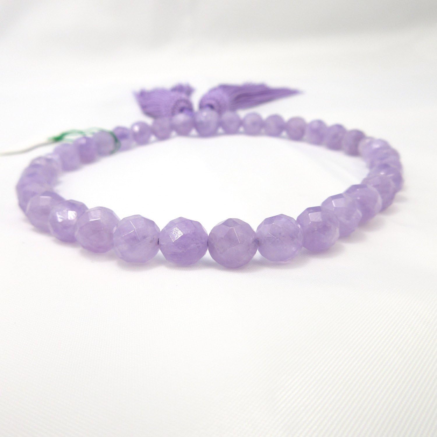 Cut Purple Amethyst Japanese Traditional Juzu Buddhist Women Prayer Beads Handmade in Kyoto Mala Beads for Women