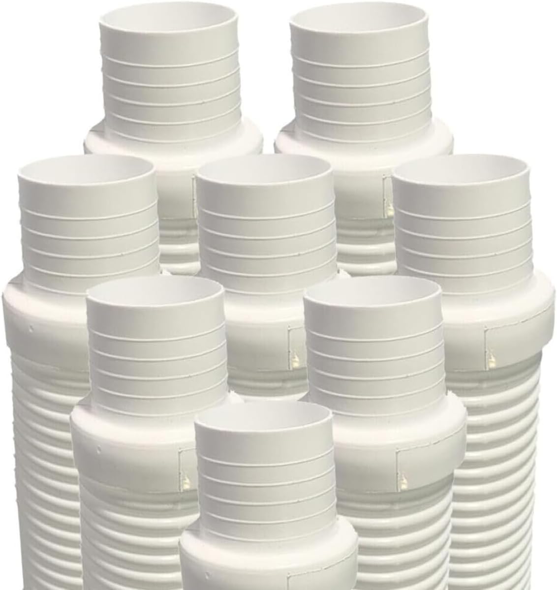 Replacement for Puri Tech Pool Cleaner Vac Hose Kreepy Krauly Barracuda 1.5in x 4ft White 8 pk