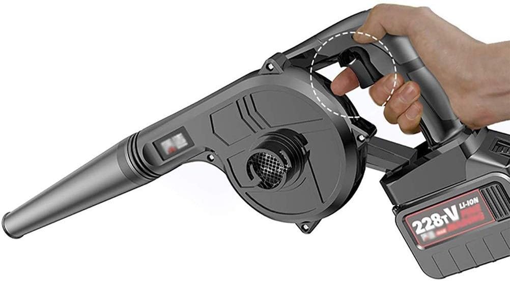 Convenient 3-in-1 Electric Leaf Blower, Garden Blower and Vacuum & Shredder Lightweight, 7-Speed Speed Regulation (Color : Dual Battery, Size : 44800H) TDF (Dual Battery 48800H)