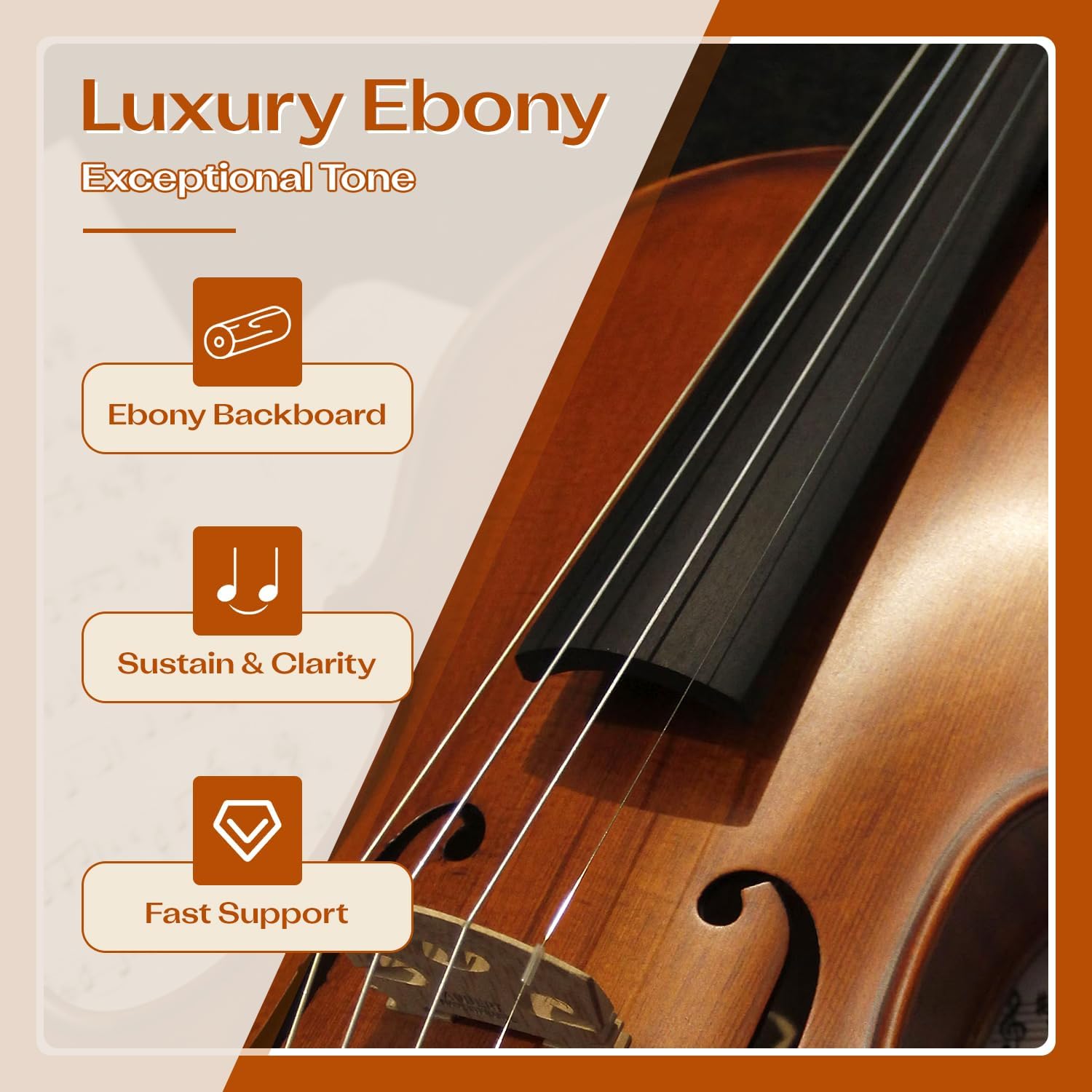 Full Size 1/2 Violin for Beginners, Violins Starter Kit for Student& Adults, Solid Wood Beginners Violin with Case, Bow, Rosin & All Accessories, Complete Handmade Fiddle Set