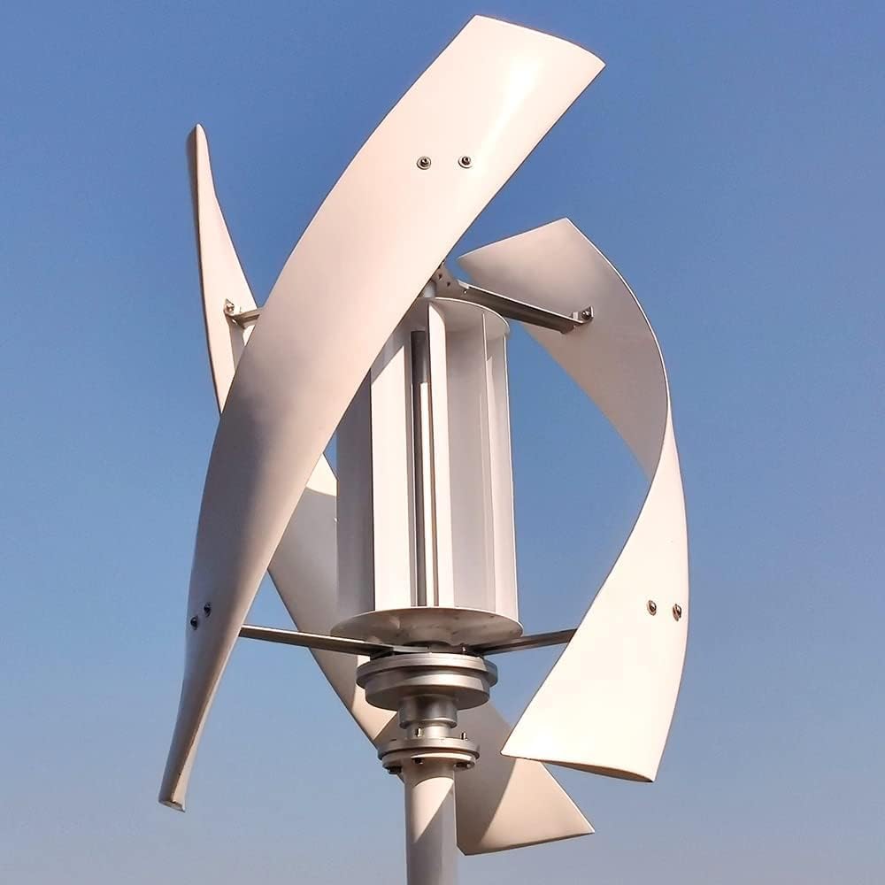 CAJUCA No Noise Vertical Axis Wind Turbine Generator 3000W Vertical Wind Turbine Generator for Home Free Energy Wind Power Windmill