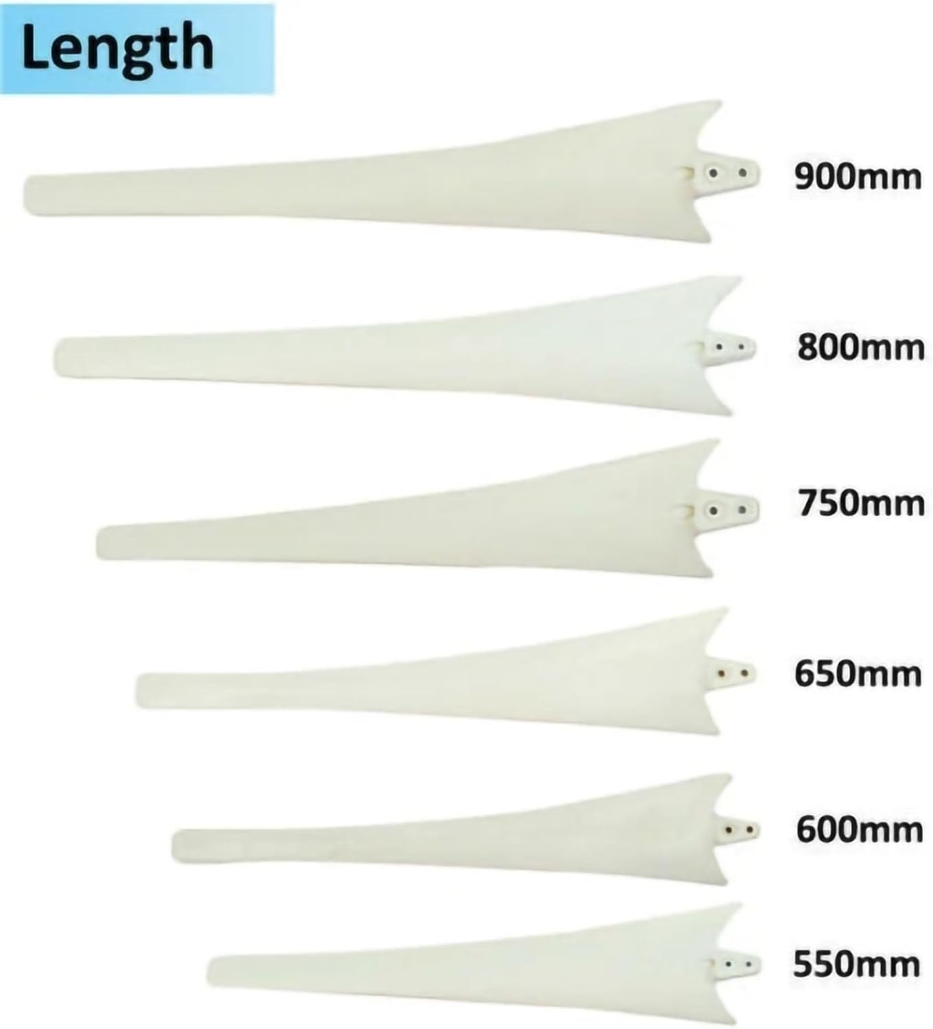Wind Turbine Generator Blades – Replacement Nylon Fiber Windmill Blades, Delta Wing Design, Power Charging Accessories For Wind Generators(750mm-1 piece)