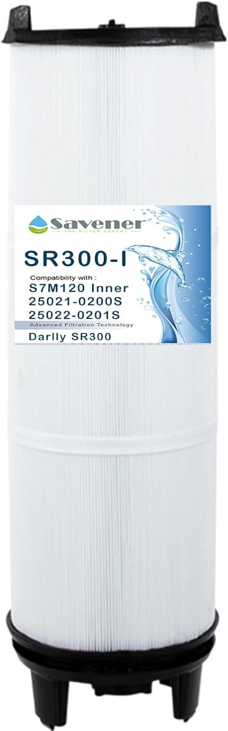 S7M120 System 3 Inner Pool Filter Compatible with 25021-0200S & 25022-0201S, Replacement for Sta-Rite System 3, SR300 Pool Filter Cartridge, 100 Sq.Ft. Filtration Area