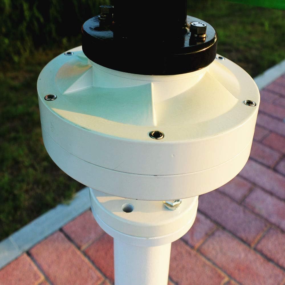 400W Vertical Wind Turbine Permanent Magnet Generator 3 Phase 12V 24V Vertical Axis Coreless Wind Power (12V with Controller, Black)