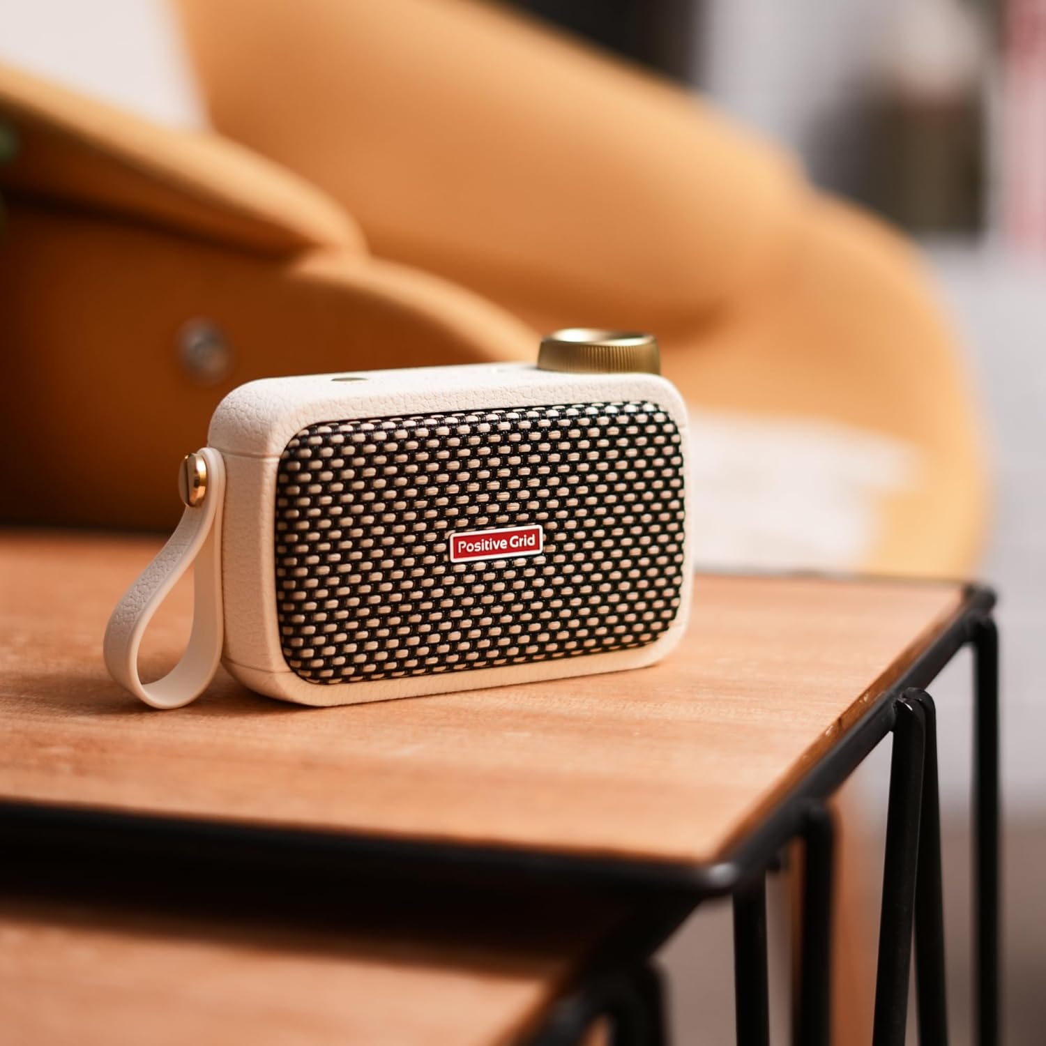 Positive Grid Spark GO 5W Ultra-Portable Smart Guitar Amp, Headphone Amp & Bluetooth Speaker with Smart App for Electric Guitar, Acoustic or Bass – Pearl