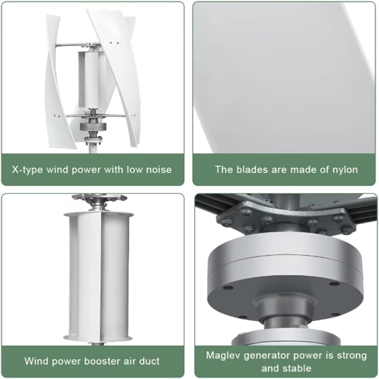 5000W 220V Wind Turbine,12V 24V 48V Vertical 3 Blades Generator with Controller and 3 Blades Wind Power Equipment for Home Industrial Energy Supply