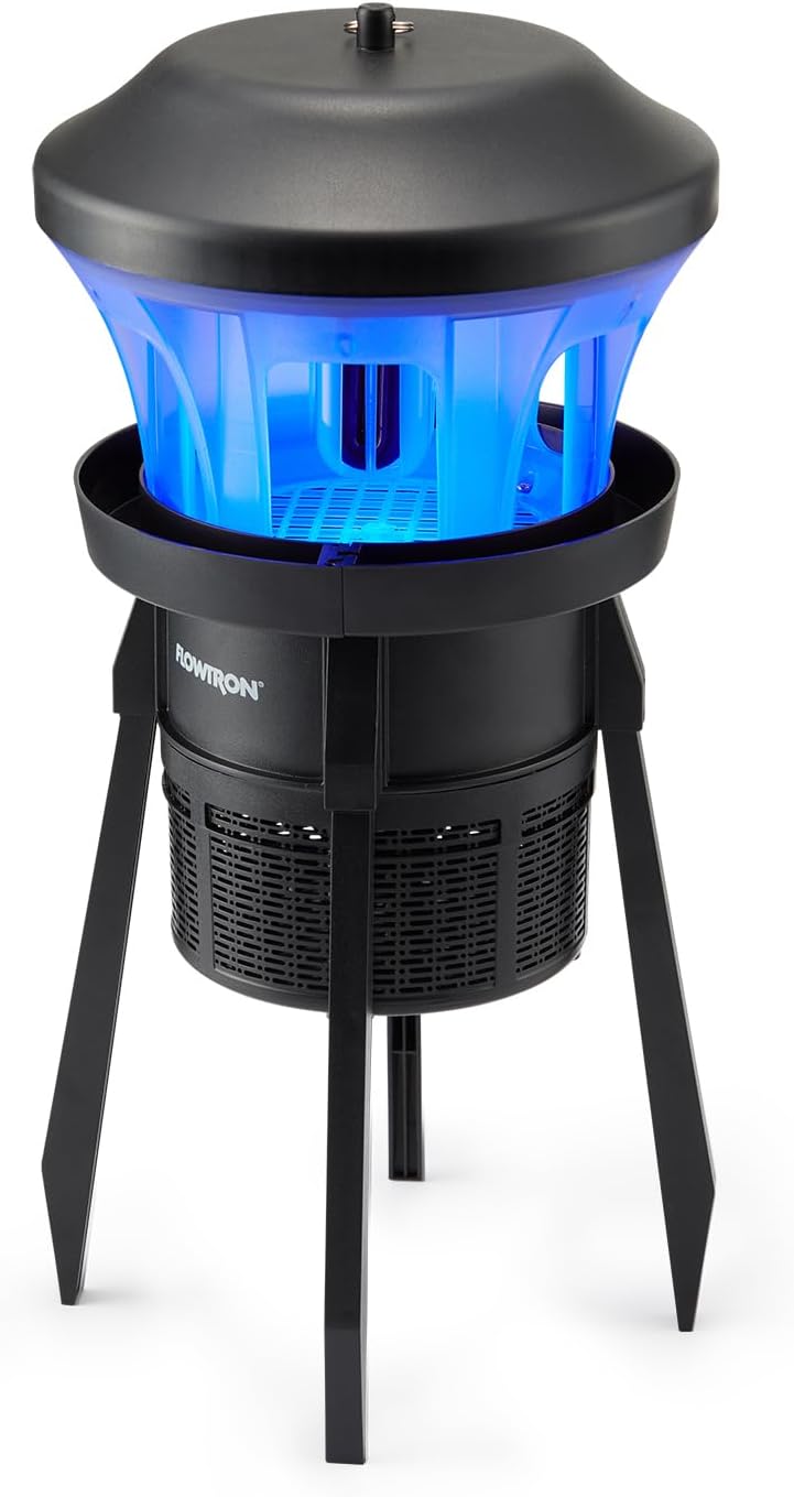 Flowtron Outdoor Bug Trap | UV Light & Powerful Fan Fly Killer with ½ Acre Coverage | Quiet Insect Control & Weather Resistant | Easy Clean Collection Chamber | Patio Deck Yard | ETL Certified