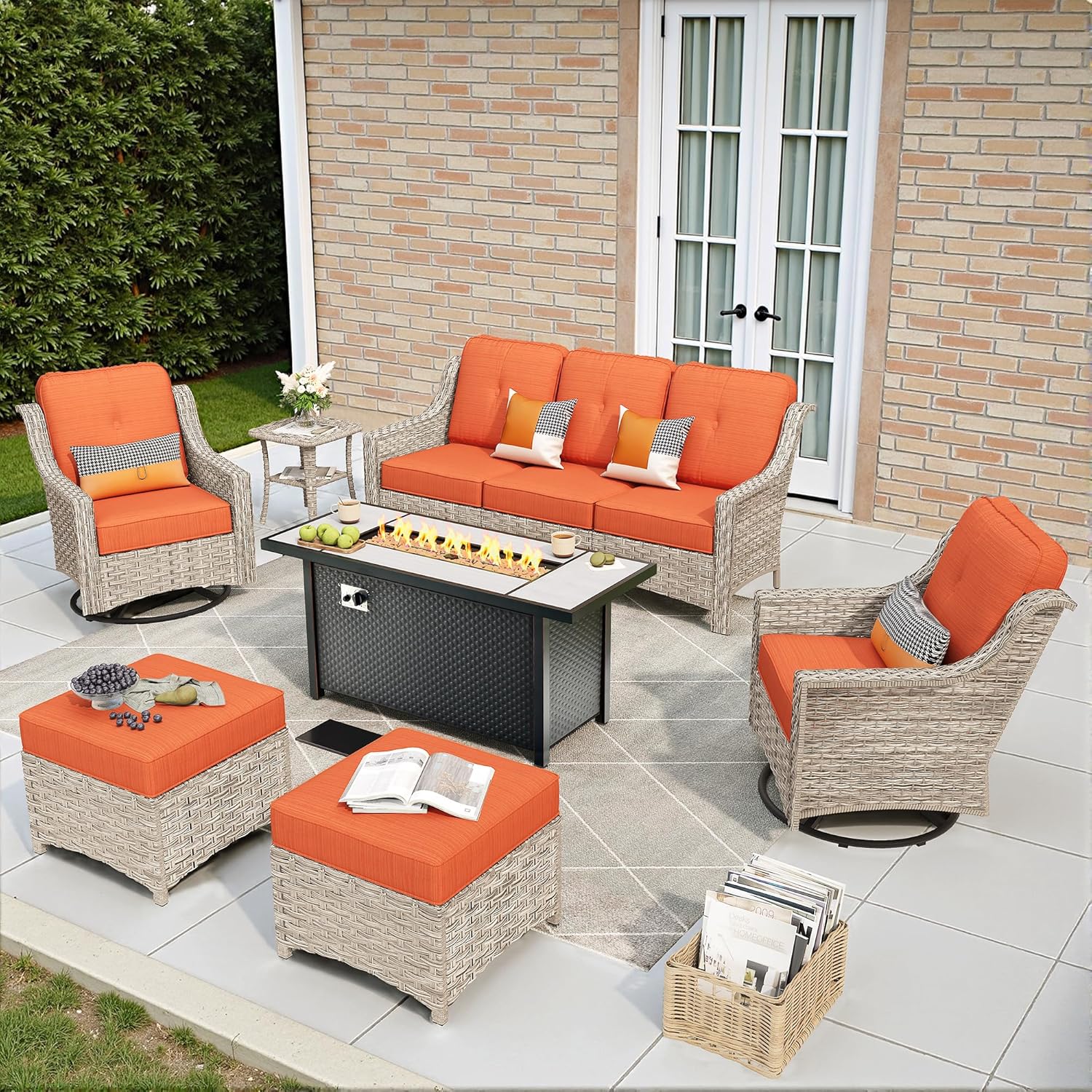 7-Piece Patio Furniture Set with 54